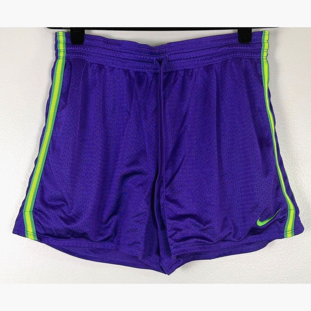 Nike Dri Fit Shorts Mens Medium Purple Athletic Mesh 5” Inseam Gym